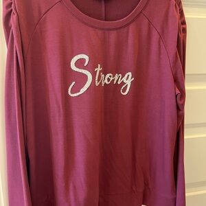 Lane Bryant Purple 'Strong' Blouse